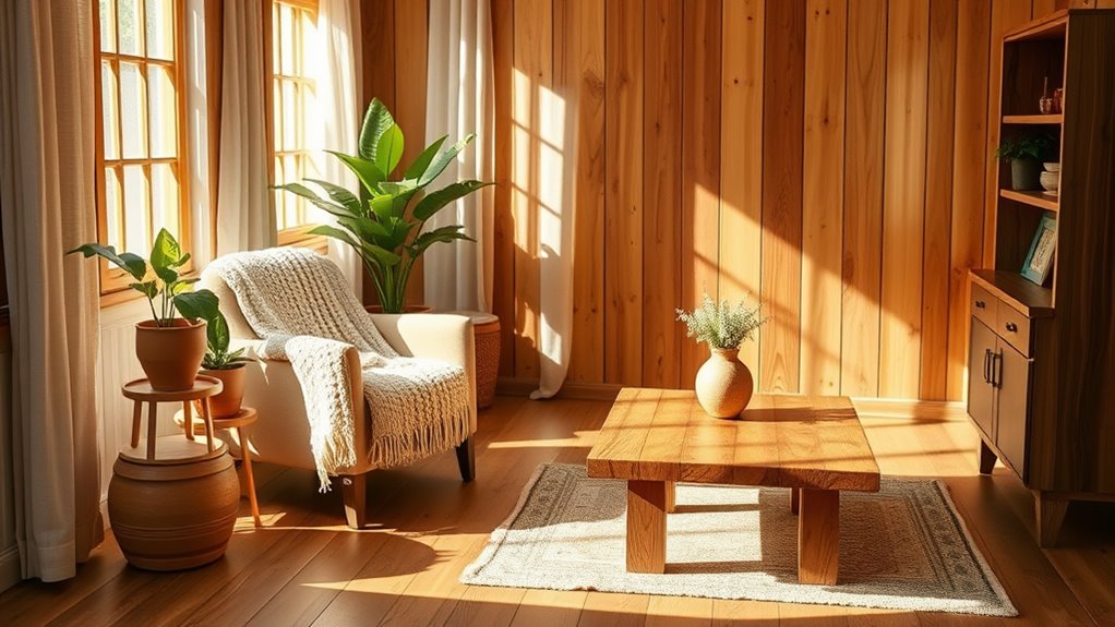 natural wood cozy atmosphere